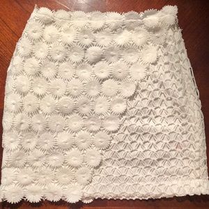 NWT White Crochet Skirt